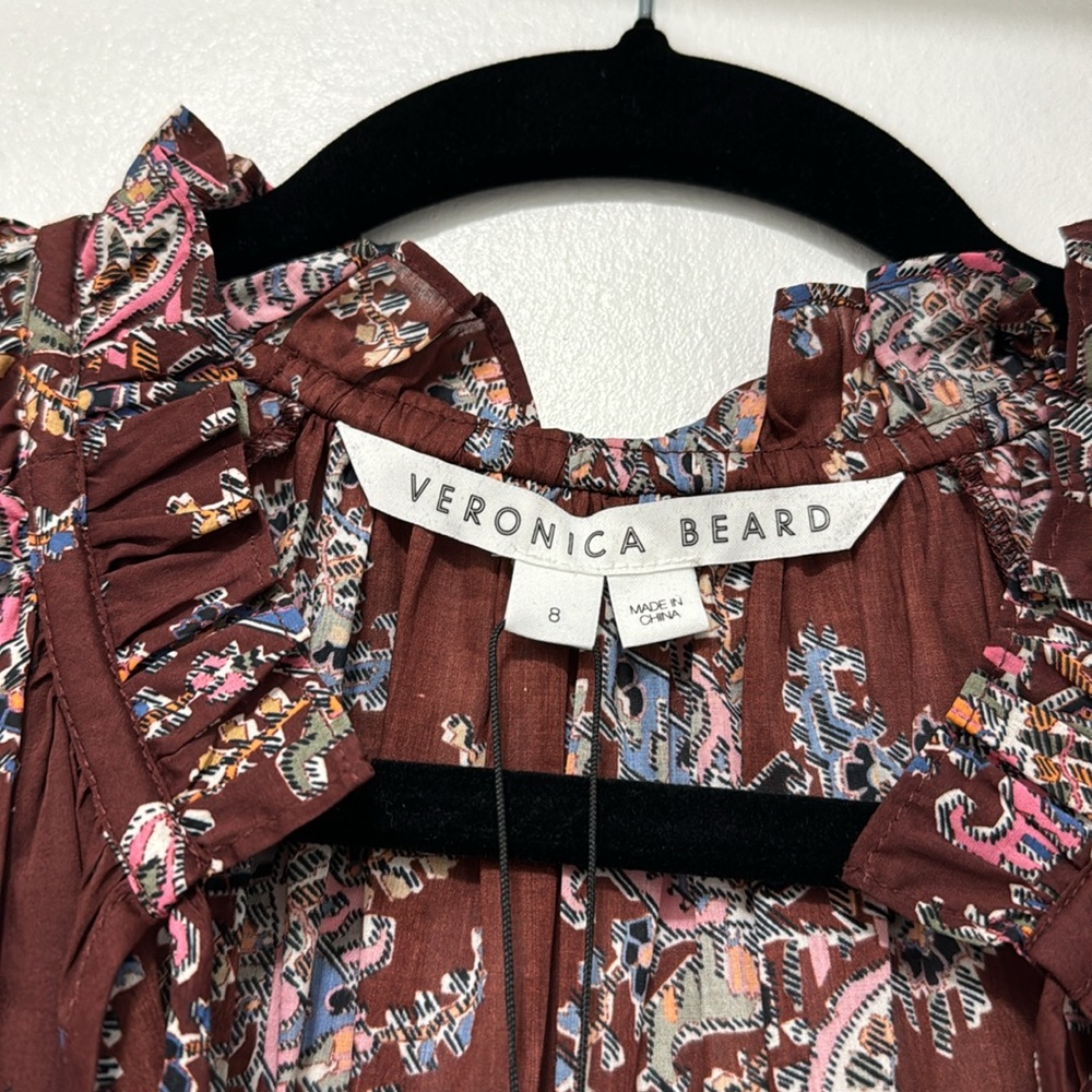 Veronica Beard Zee Dress in Brickmul - Picture 3 of 5